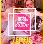 woman lounging with open magazine, text how to build your spanish vocabulary
