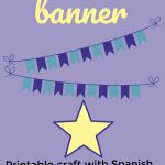 purple background yellow star and diagonal banner